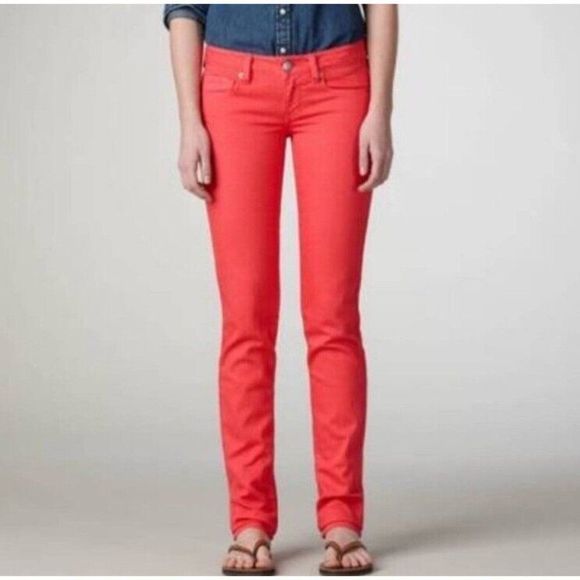 American Eagle Outfitters Womens 2 Dark Pink Denim Skinny Jeans Stretch Low Rise - Picture 2 of 6
